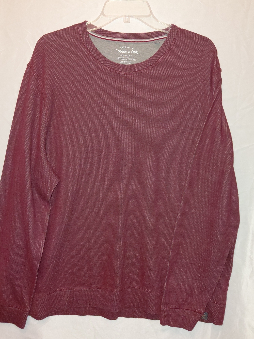 Legacy Men's Crewneck Sweater in Wine